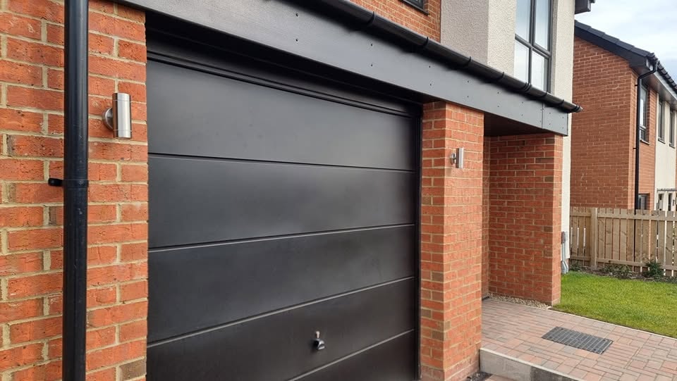 Exterior garage lighting installation